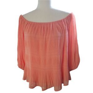 Express Peach Off-Shoulder Blouse